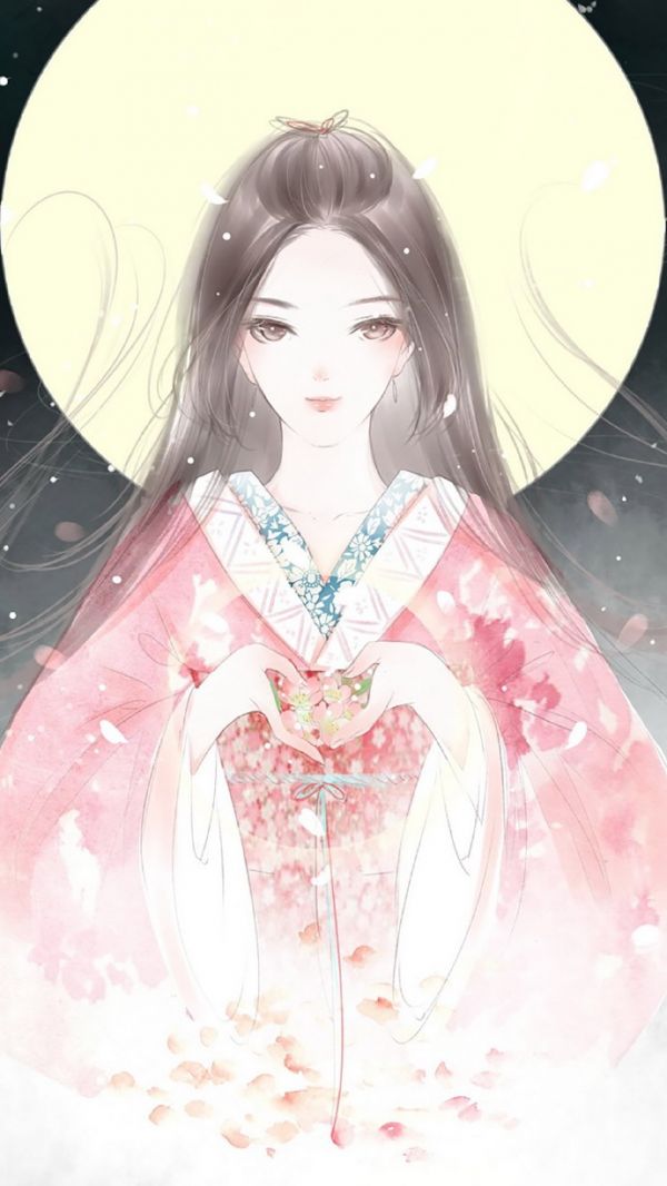 唯美手绘古装卡通美女